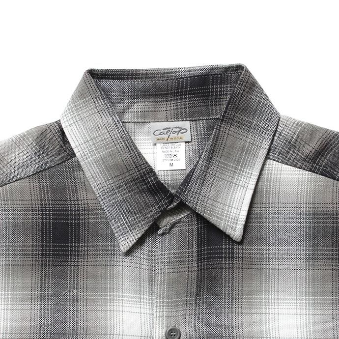150393089 CalTop / 2000 オンブレチェック L/Sシャツ - Grey/White 02