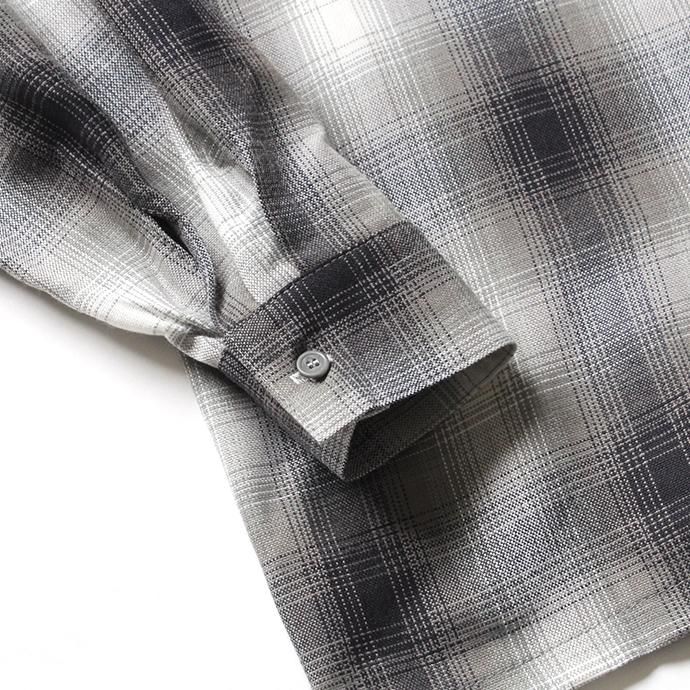 150393089 CalTop / 2000 オンブレチェック L/Sシャツ - Grey/White 02