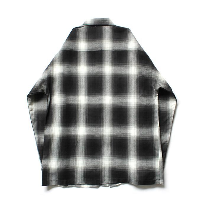 150393158 CalTop / 2000 オンブレチェック L/Sシャツ - Black/Ivory 02