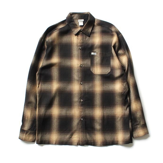 150393201 CalTop / 2000 オンブレチェック L/Sシャツ - Brown/Khaki 01