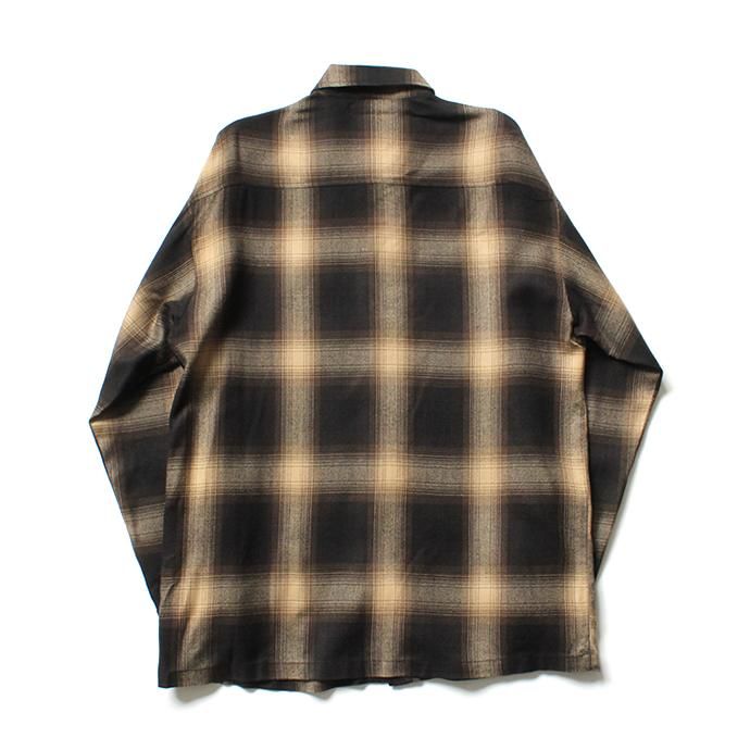 150393201 CalTop / 2000 オンブレチェック L/Sシャツ - Brown/Khaki 02