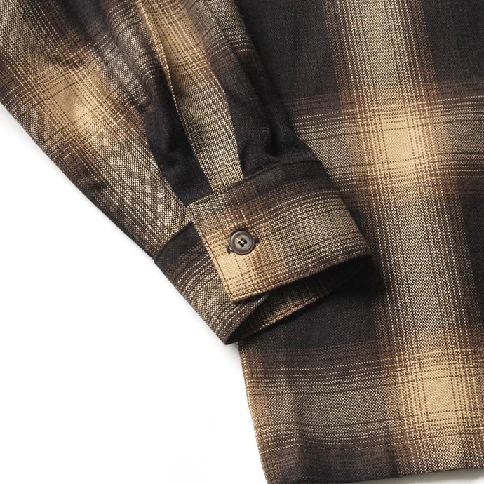 150393201 CalTop / 2000 オンブレチェック L/Sシャツ - Brown/Khaki 02