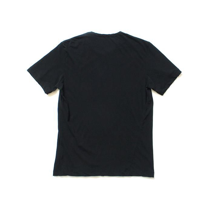 150637071 smoothday / 80/1 メンズ コズモラマ ハイゲージ天竺 クルーネックTシャツ SR-T056-001 - ブラック 02