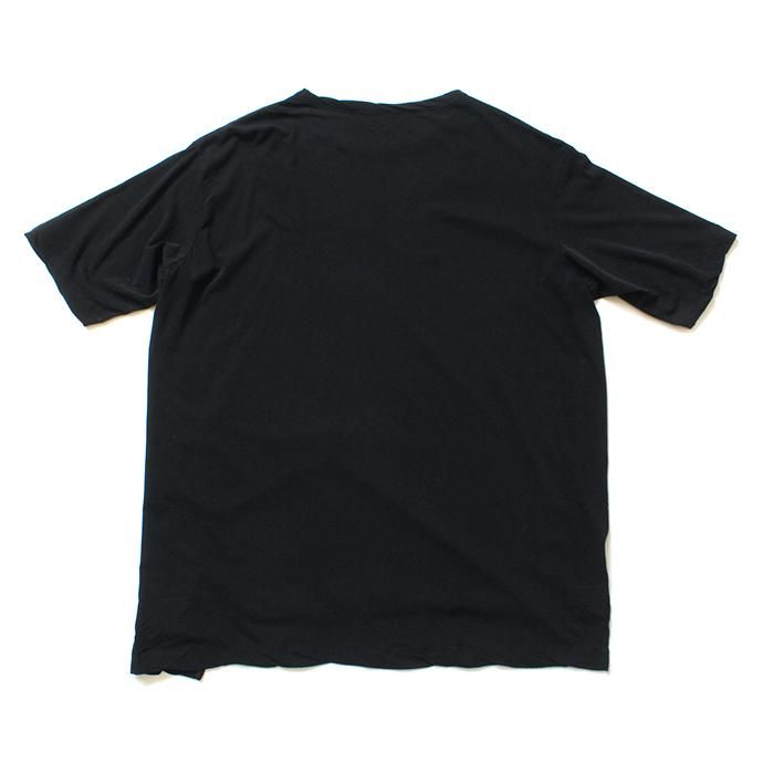150637543 smoothday / 80/1 ユニセックス コズモラマ ハイゲージ天竺 オーバースリットTシャツ SR-T014-001 - ブラック 02