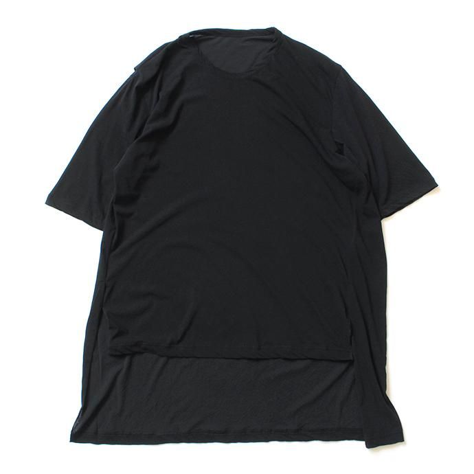 150637665 smoothday / 80/1 ユニセックス コズモラマ ハイゲージ天竺 バックタックオーバーTシャツ SR-T015-001 - ブラック 01