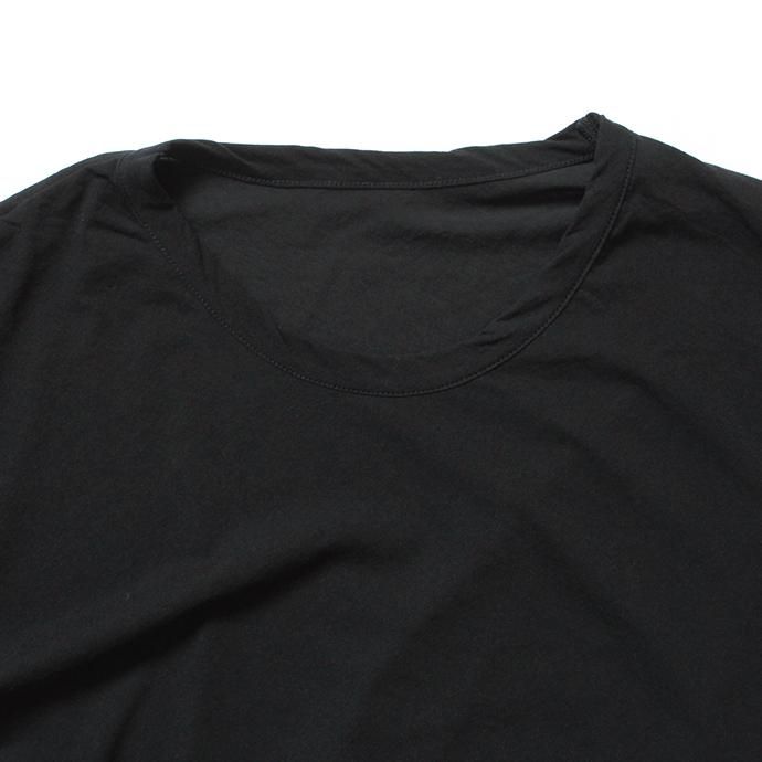 150637665 smoothday / 80/1 ユニセックス コズモラマ ハイゲージ天竺 バックタックオーバーTシャツ SR-T015-001 - ブラック 02