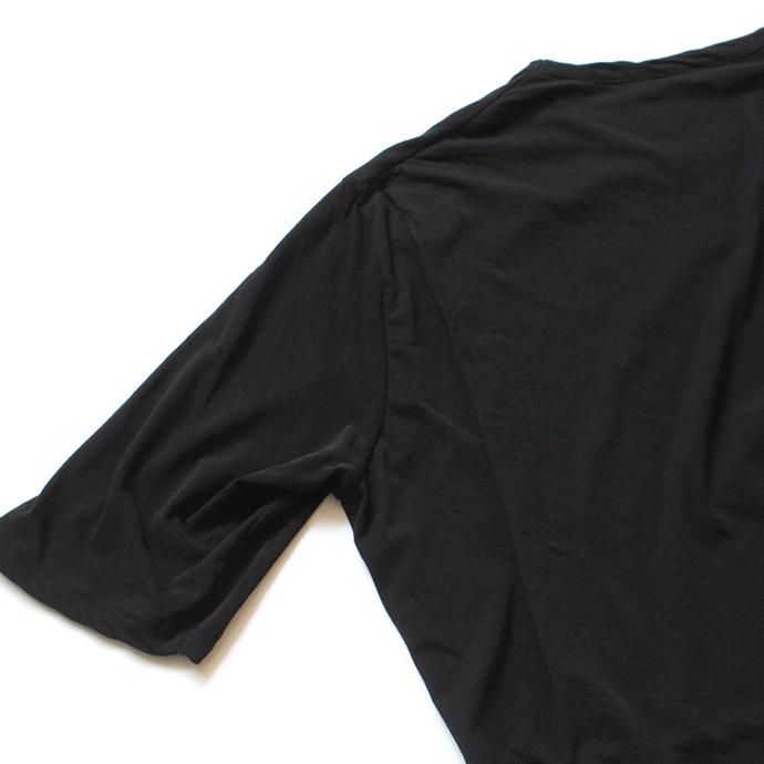 150637665 smoothday / 80/1 ユニセックス コズモラマ ハイゲージ天竺 バックタックオーバーTシャツ SR-T015-001 - ブラック 02