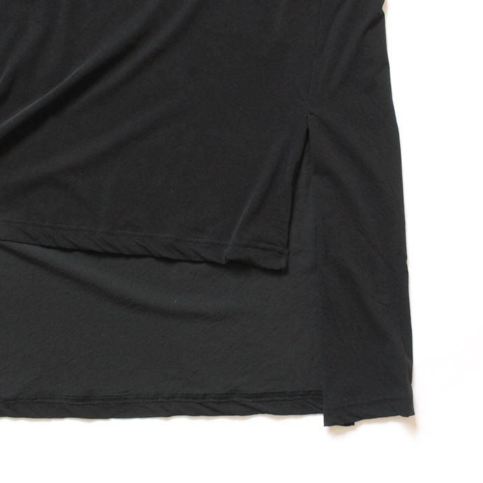 150637665 smoothday / 80/1 ユニセックス コズモラマ ハイゲージ天竺 バックタックオーバーTシャツ SR-T015-001 - ブラック 02