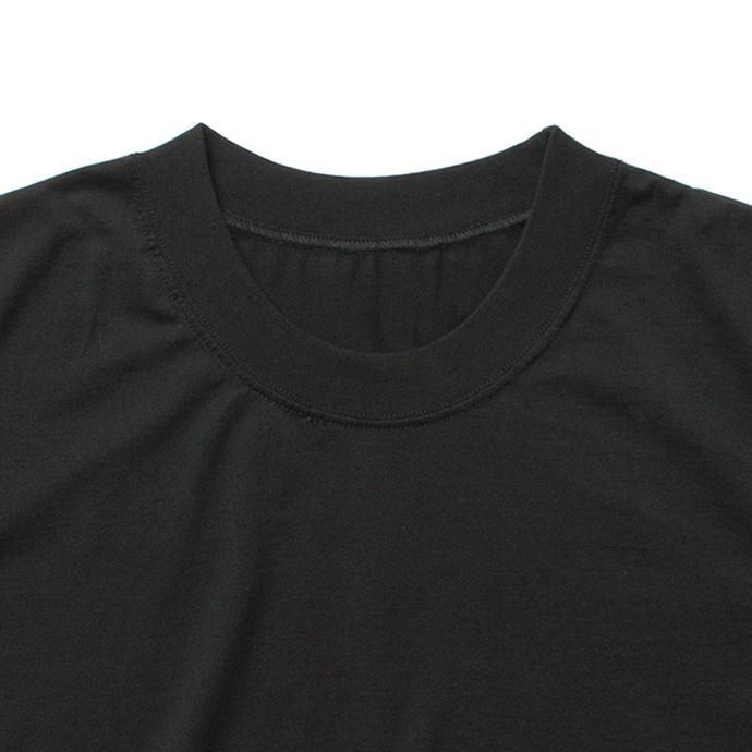 150639034 smoothday / 100/2 メンズ ディオラマ カシミヤタッチ天竺 クルーネックTシャツ SR-T051-004 - ブラック 02