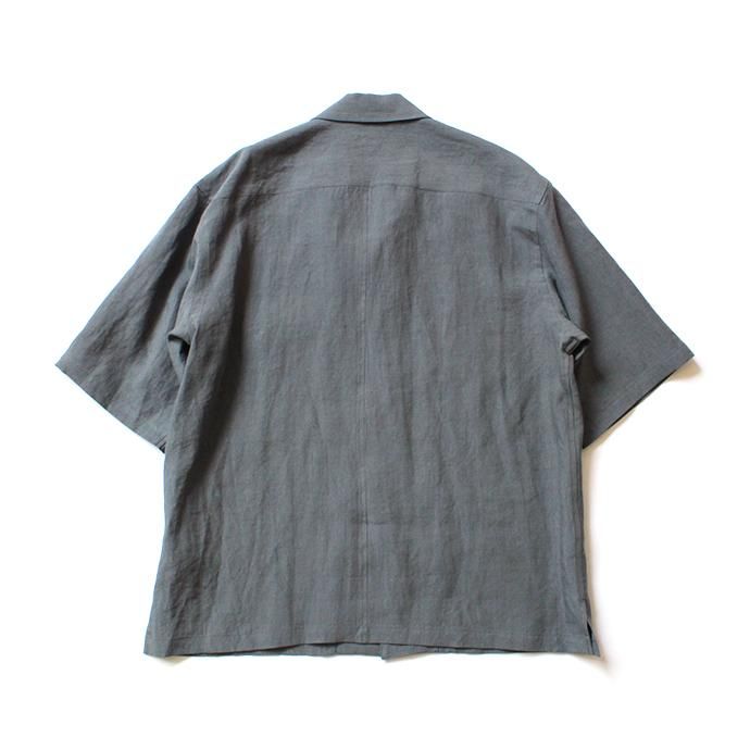 150691204 STILL BY HAND / SH03202 リネン半袖シャツ - Blue Grey 02