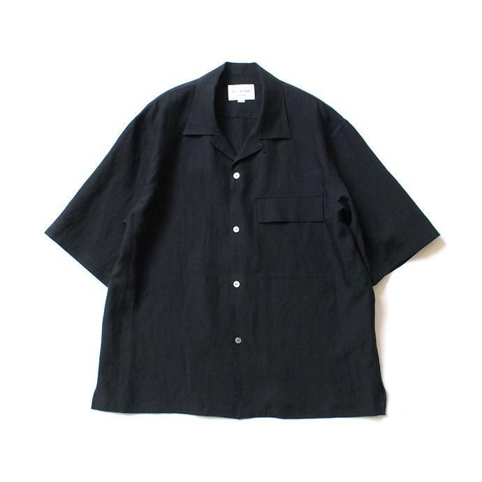 150691217 STILL BY HAND / SH03202 リネン半袖シャツ - Black<img class='new_mark_img2' src='//img.shop-pro.jp/img/new/icons47.gif' style='border:none;display:inline;margin:0px;padding:0px;width:auto;' /> 01