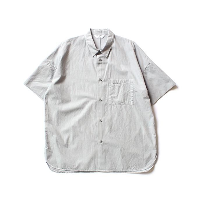 150691408 STILL BY HAND / SH05202 ドロップショルダー半袖シャツ - Grey 01