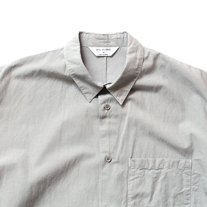 150691408 STILL BY HAND / SH05202 ドロップショルダー半袖シャツ - Grey 02