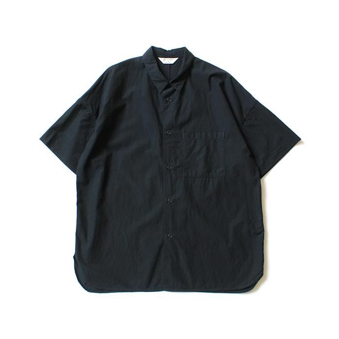 150691725 STILL BY HAND / SH05202 ドロップショルダー半袖シャツ - Black 01