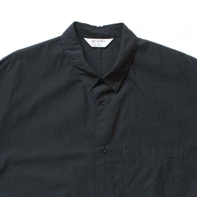 150691725 STILL BY HAND / SH05202 ドロップショルダー半袖シャツ - Black 02