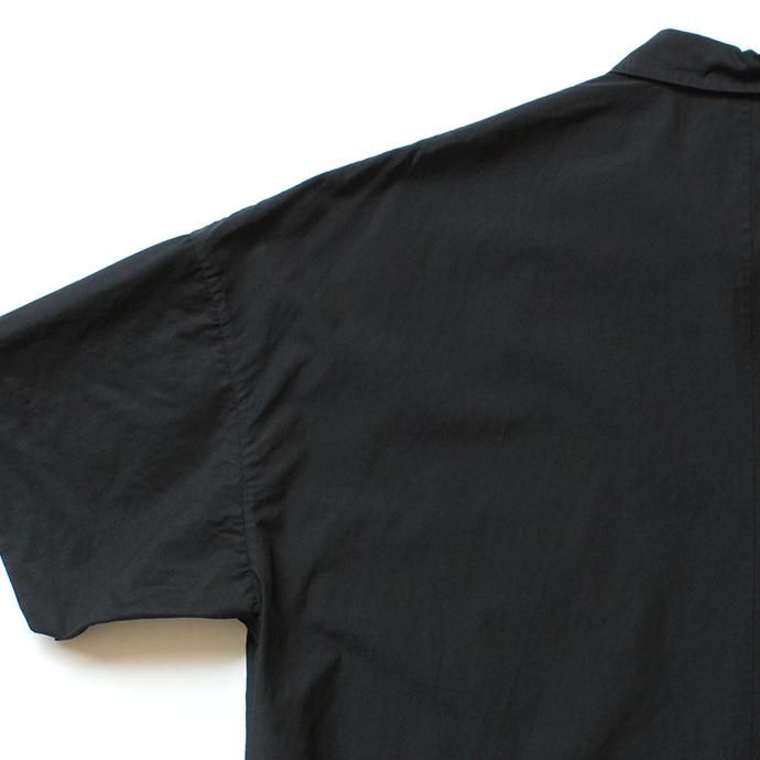 150691725 STILL BY HAND / SH05202 ドロップショルダー半袖シャツ - Black 02
