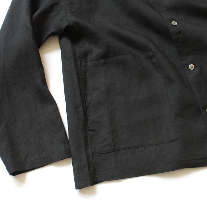 150691994 STILL BY HAND / SH06202 リネンシャツジャケット - Black 02