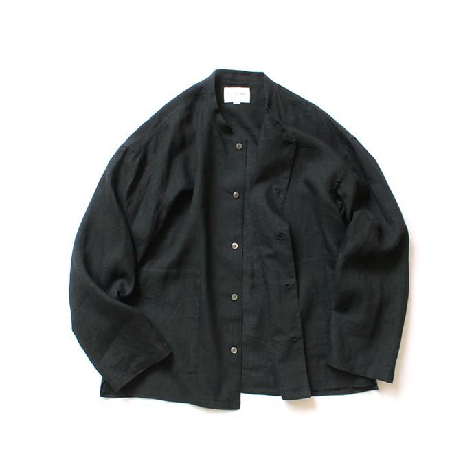 150691994 STILL BY HAND / SH06202 リネンシャツジャケット - Black 02