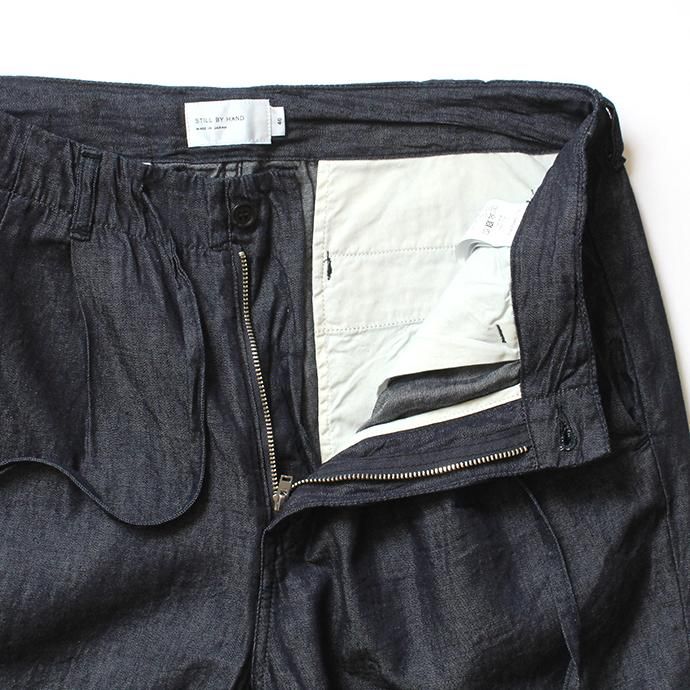 150743101 STILL BY HAND / DN02202 キュプラウール混デニムパンツ - Navy 02