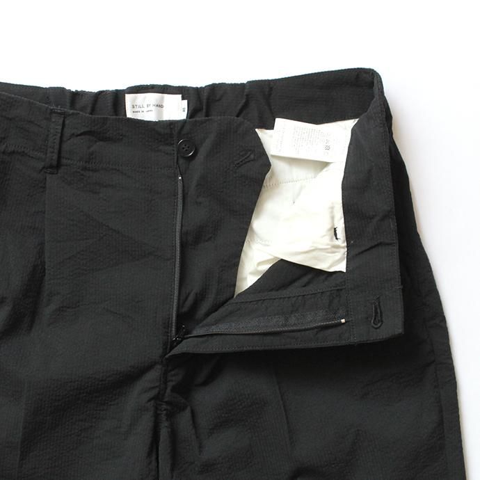 150743606 STILL BY HAND / PT05202 ストレッチシアサッカーパンツ - Black 02