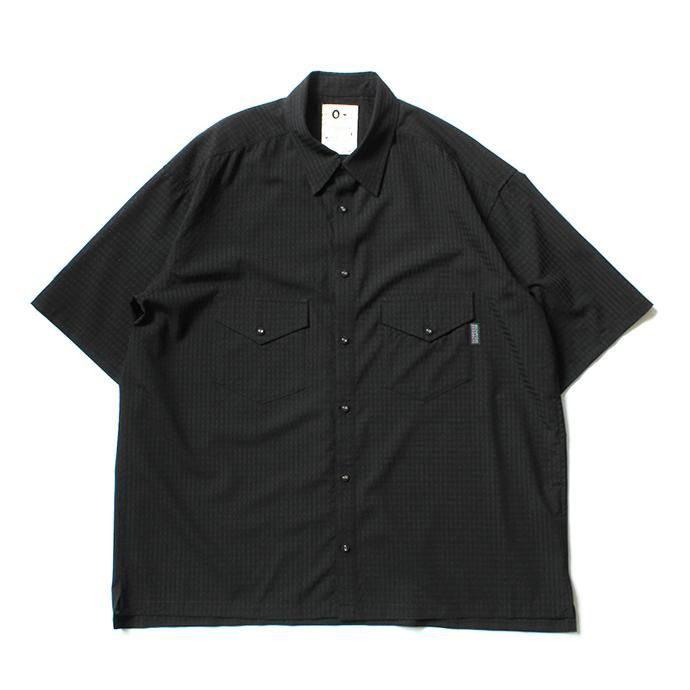 151862809 O-(オー)/ ELBOW SLEEVE SHIRT エルボースリーブシャツ 20S-05 - Black Plaid 01