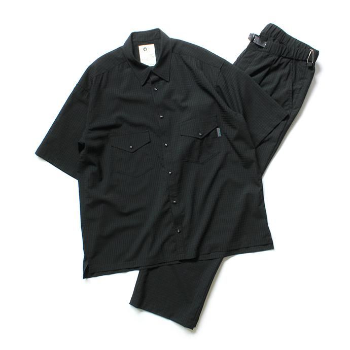 151862809 O-(オー)/ ELBOW SLEEVE SHIRT エルボースリーブシャツ 20S-05 - Black Plaid 02