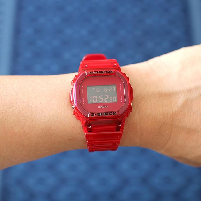 151906989 CASIO G-SHOCK / クリアスケルトンGショック DW-5600SB-4 レッド 01