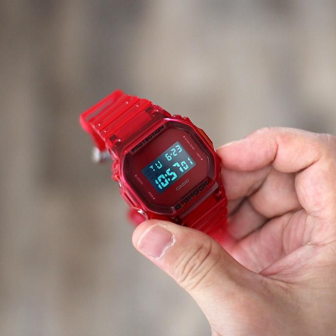 151906989 CASIO G-SHOCK / クリアスケルトンGショック DW-5600SB-4 レッド 02