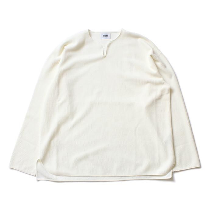 152342733 blurhms ROOTSTOCK / Rough & Smooth Thermal Over-Neck Loose Fit - Off ROOTS-RKAW19004F20 02