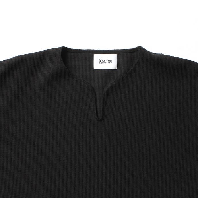 152342777 blurhms ROOTSTOCK / Rough & Smooth Thermal Over-Neck Loose Fit - Black ROOTS-RKAW19004F20 02