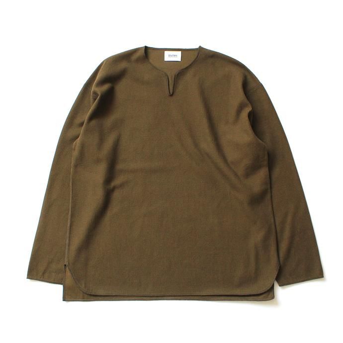 152342791 blurhms ROOTSTOCK / Rough & Smooth Thermal Over-Neck Loose Fit - Khaki Brown ROOTS-RKAW19004F20 02