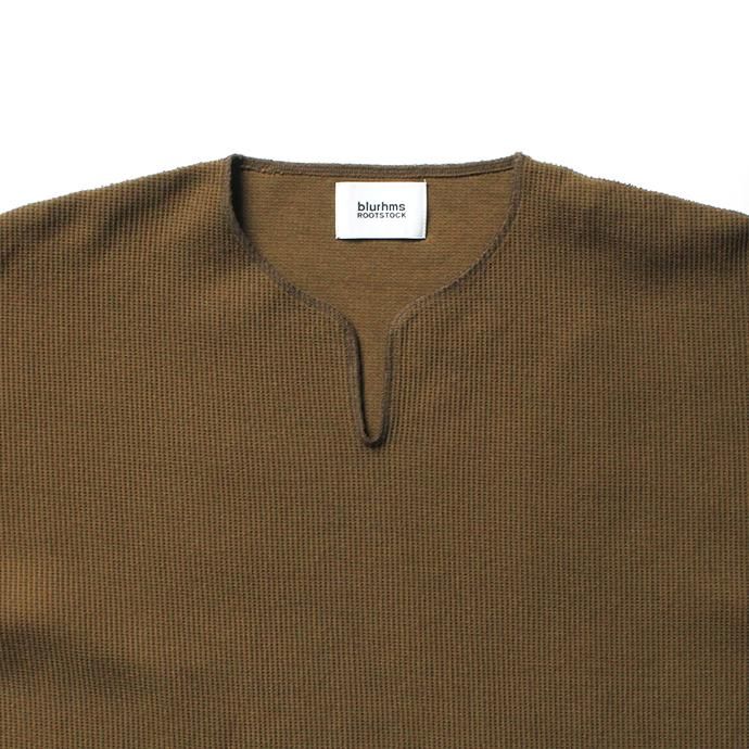 152342791 blurhms ROOTSTOCK / Rough & Smooth Thermal Over-Neck Loose Fit - Khaki Brown ROOTS-RKAW19004F20 02
