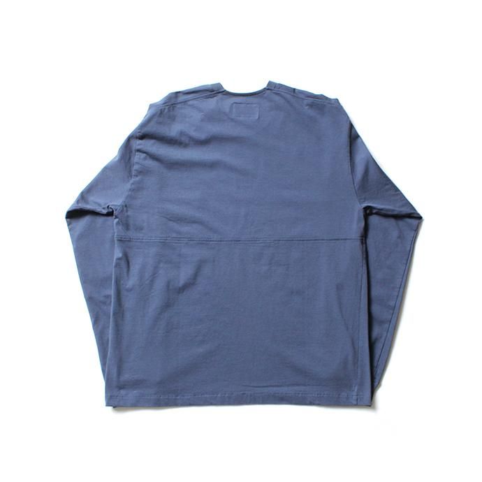 152533837 STILL BY HAND / CS04203 クルーネック長袖ポケットT - Slate Blue 02