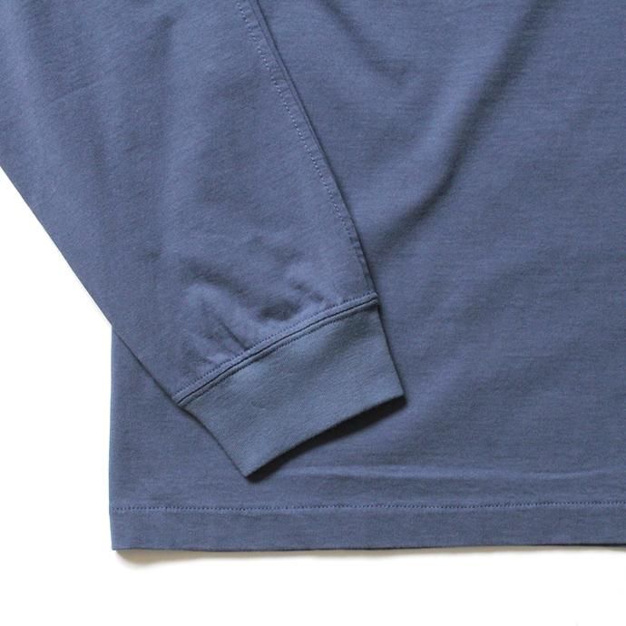 152533837 STILL BY HAND / CS04203 クルーネック長袖ポケットT - Slate Blue 02