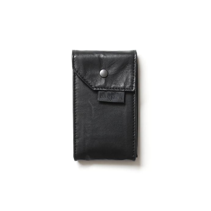 152656786 bagjack / Credit Card Carrier - Black Leather バッグジャック クレジットカードキャリアー ブラックレザー 01