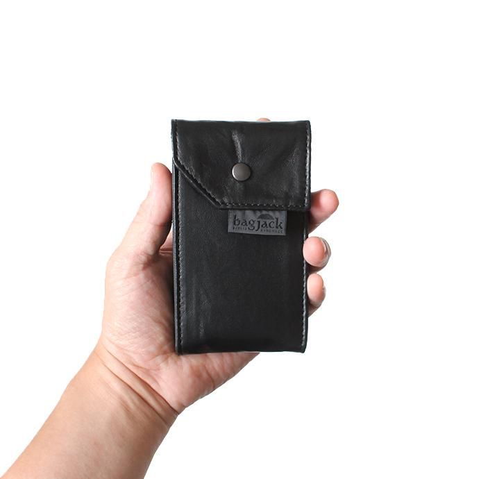 152656786 bagjack / Credit Card Carrier - Black Leather バッグジャック クレジットカードキャリアー ブラックレザー 02