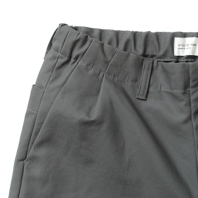 152755017 STILL BY HAND / PT02203 コットンダブルクロス テーパードパンツ - Slate Grey 02