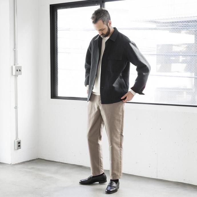 152755017 STILL BY HAND / PT02203 コットンダブルクロス テーパードパンツ - Slate Grey 02