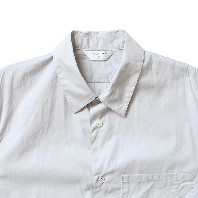 152755106 STILL BY HAND / SH04203 サイロツイル レギュラーカラーシャツ - Light Grey 02