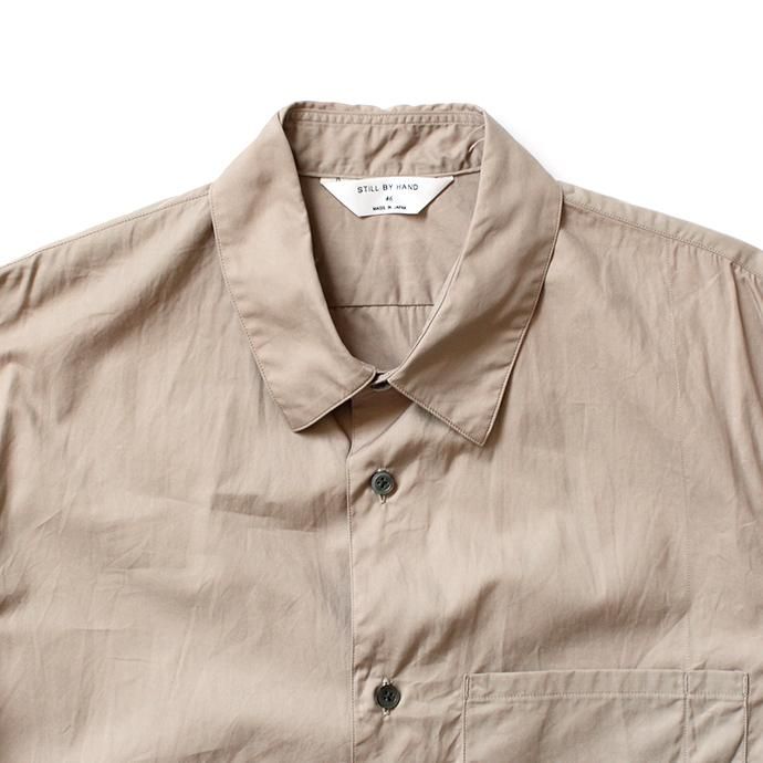 152755309 STILL BY HAND / SH04203 サイロツイル レギュラーカラーシャツ - Beige 02