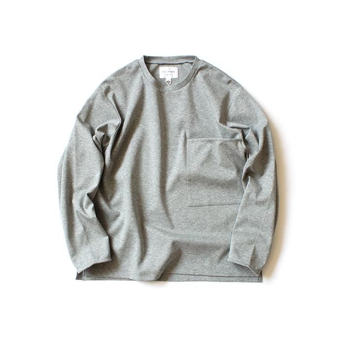 152755403 STILL BY HAND / CS03203 ポンチ素材 ビッグポケットカットソー - Grey 01