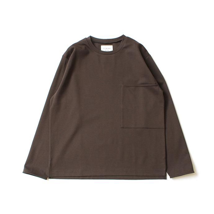 152755424 STILL BY HAND / CS03203 ポンチ素材 ビッグポケットカットソー - Brown 02