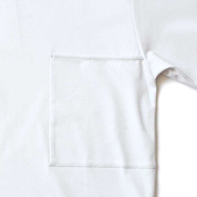 152755438 STILL BY HAND / CS03203 ポンチ素材 ビッグポケットカットソー - Light Grey 02