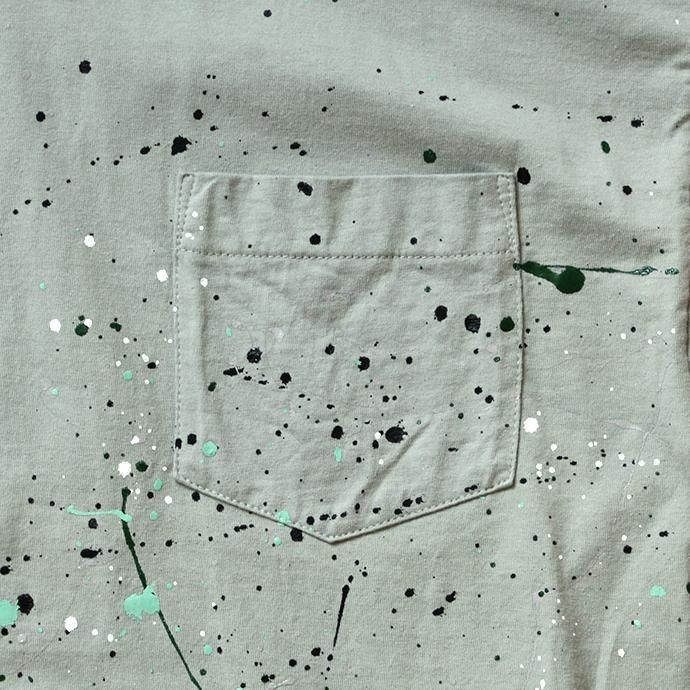 153273305 Hexico / Deformer Blind Stitch & Paint Ex. Beefy - Stone Green ブラインドステッチ&ペイントリメイクTシャツ ストーングリーン<img class='new_mark_img2' src='//img.shop-pro.jp/img/new/icons47.gif' style='border:none;display:inline;margin:0px;padding:0px;width:auto;' /> 02
