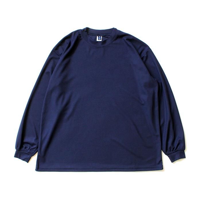 153428506 SMOKE T ONE / Dry Pique Mock Neck L/S ドライ鹿の子モックネック長袖Tシャツ - Navy 02