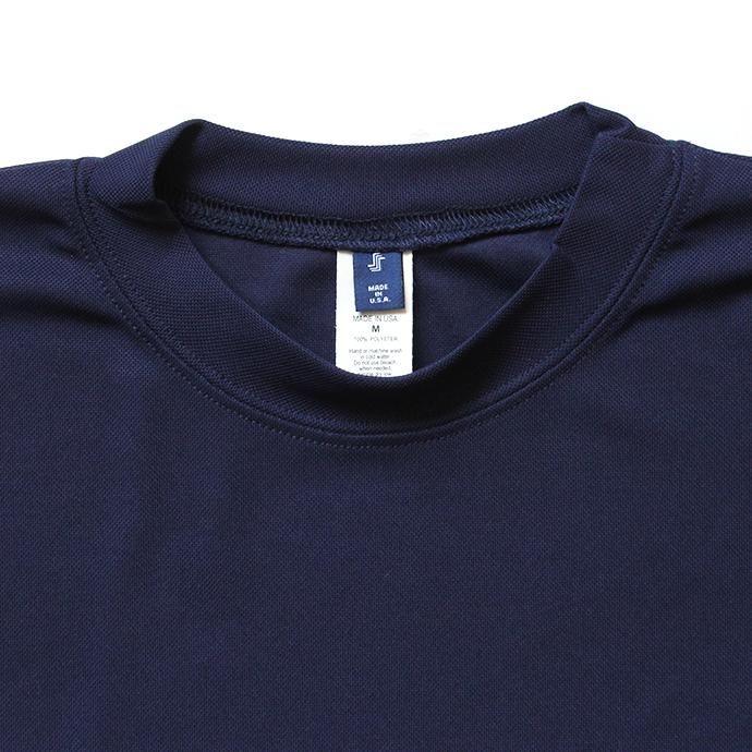 153428506 SMOKE T ONE / Dry Pique Mock Neck L/S ドライ鹿の子モックネック長袖Tシャツ - Navy 02