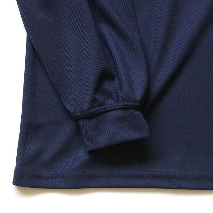153428506 SMOKE T ONE / Dry Pique Mock Neck L/S ドライ鹿の子モックネック長袖Tシャツ - Navy 02