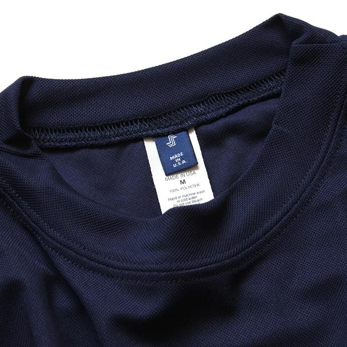 153428506 SMOKE T ONE / Dry Pique Mock Neck L/S ドライ鹿の子モックネック長袖Tシャツ - Navy 02