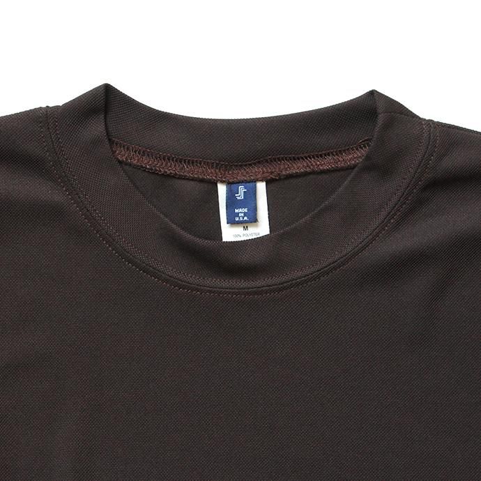 153428534 SMOKE T ONE / Dry Pique Mock Neck L/S ドライ鹿の子モックネック長袖Tシャツ - Brown 02