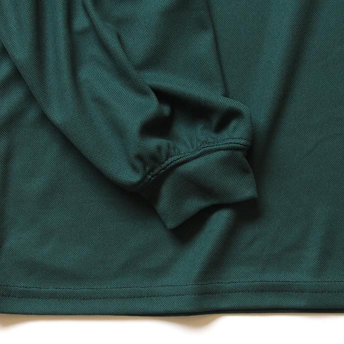 153428592 SMOKE T ONE / Dry Pique Mock Neck L/S ドライ鹿の子モックネック長袖Tシャツ - Green 02